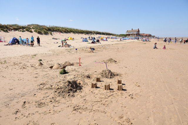 Sand castles on Brancaster beach