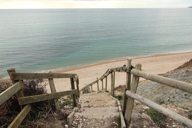 Cliff steps at St. Gabriel's Mouth