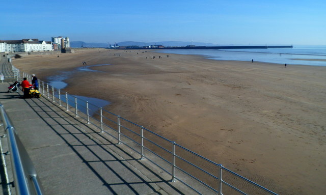 A sandy beach, Swansea