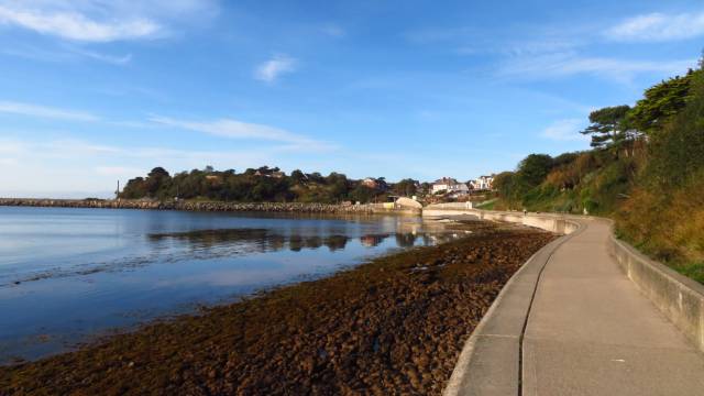 Weymouth- Path at Newton's Cove - view towards Rodwell