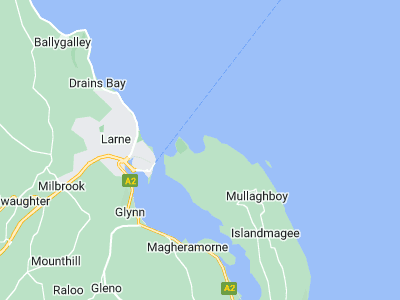 Larne, Cornwall map