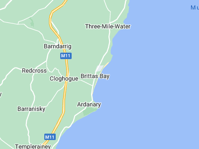 Wicklow, Cornwall map