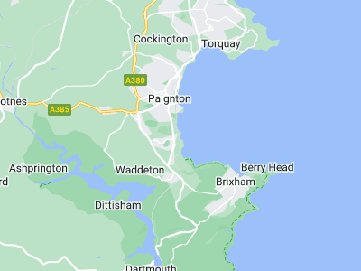 Paignton, Cornwall map