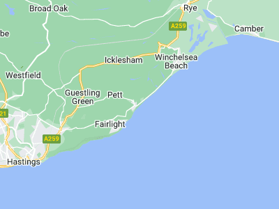 Hastings, Cornwall map