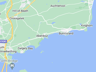Aberdour, Cornwall map