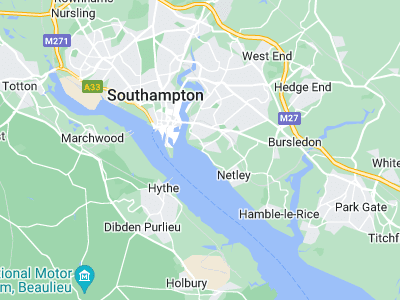 Southampton, Cornwall map