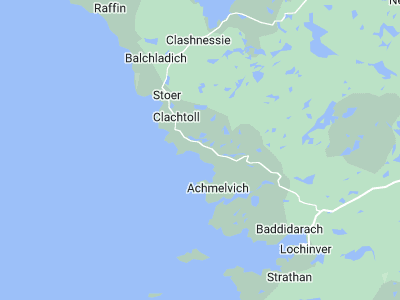 Lochinver, Cornwall map