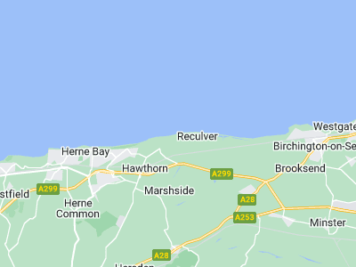 Herne Bay, Cornwall map