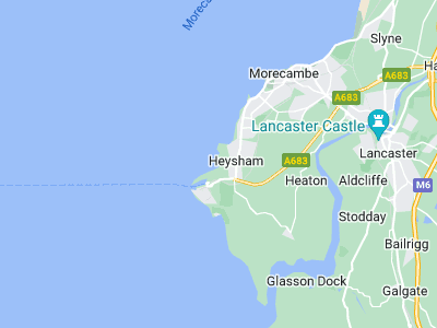 Heysham, Cornwall map