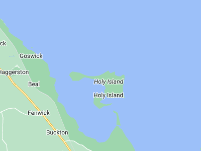 Lindisfarne, Cornwall map