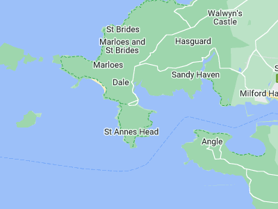 Dale, Cornwall map
