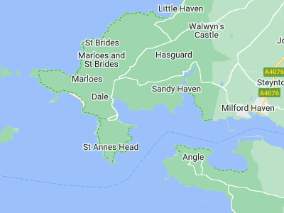 St Ishmaels, Cornwall map