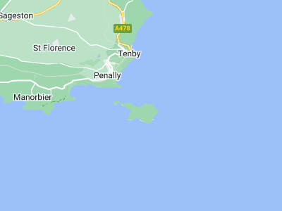 Tenby, Cornwall map