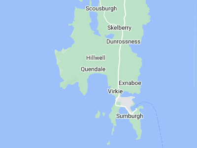 Mainland, Cornwall map