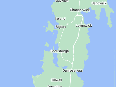 Scousburgh, Cornwall map