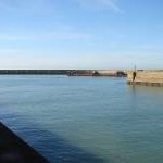 Breakwaters at the entrance to Shoreham Harbour