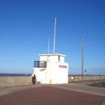 Lifeguard station on sea front