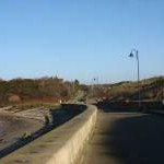 The promenade sea wall at Cemaes