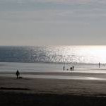 Barry Island: silhouettes enjoying the beach