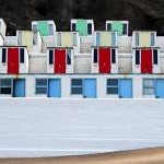 Tiers of Beach Huts on Tolcarne Beach