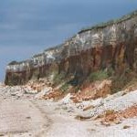 The sedimentary layers at Hunstanton