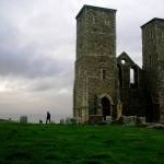 The demolished church at Reculver