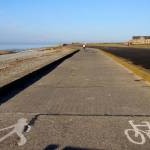 The Lancashire Coastal Way and cycle track in Cleveleys