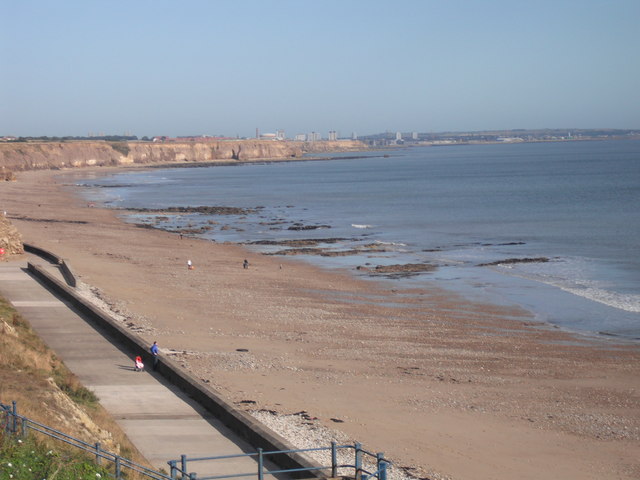 The beach and promenade, north of Seaham.