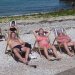 Brixham : Sunbathing on the Beach