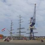 Dockyard crane and hardstanding