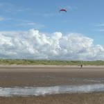 Kite flying on the beach, Ainsdale on Sea