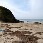 Beach headland on Traeth Penllech