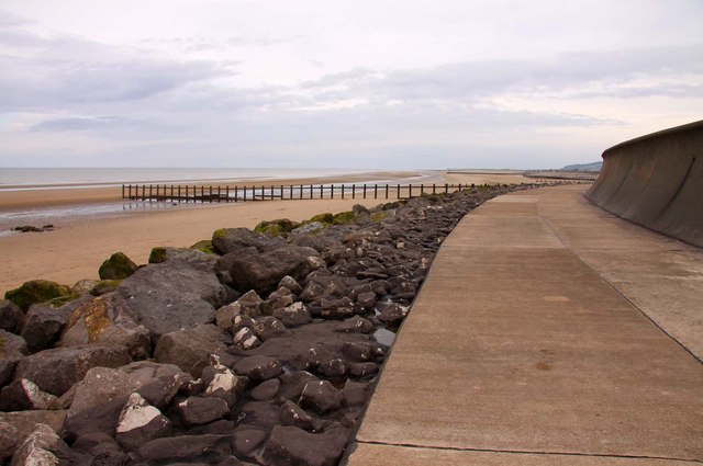 The sea wall at Rhyl