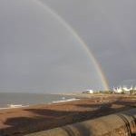 Rainbow, above the beach at Minehead