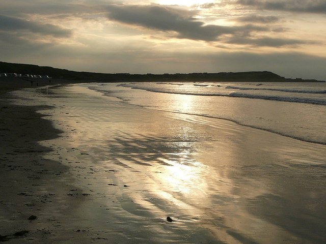 Evening time on the beach at Boyndie Bay