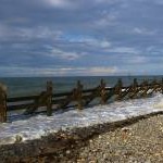 Wooden sea defences, West Runton beach