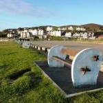 Benches at Woolacombe beach