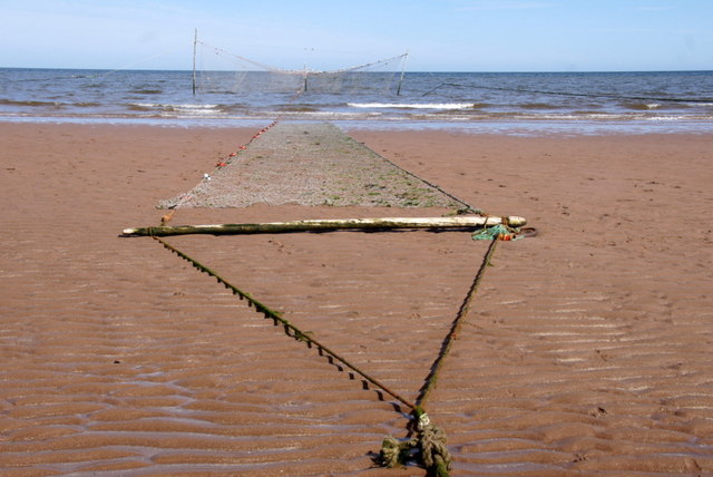 Fishing net on Lunan Bay beach Photo