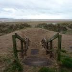 Steps to the beach, Haverigg
