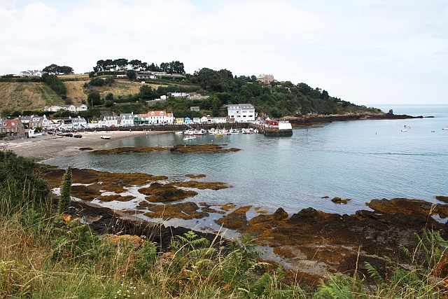 Rozel harbour and beach