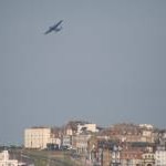 Lancaster Bomber over Margate Harbour