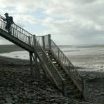 Steps to Coastal Path at Llannon