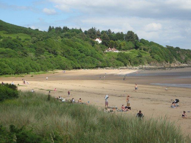 The beach at Sandyhills Bay on the Solway Firth