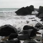 Sea-washed boulders