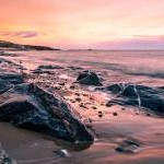 Sunset on the beach - Stonehaven, Scotland - Seascape photography