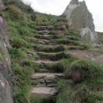 Steps from harbour up to coastal path, Porthclais