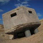 Drumside links: World war 2 pillbox among the dunes