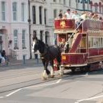 Horse Drawn tram on Douglas Seafront