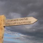 Kilspindie castle sign