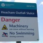 Heacham Outfall Sign
